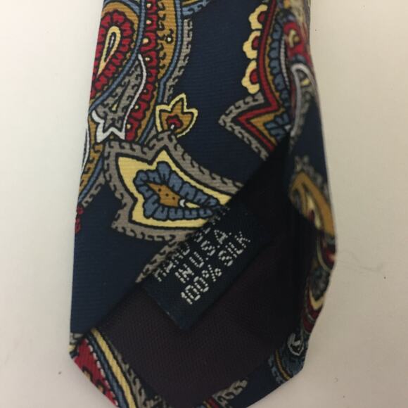 Lands' End MEN'S TIE CASUAL RED SILK MADE IN USA Business Casual Bundle OF 3 - Picture 9 of 10